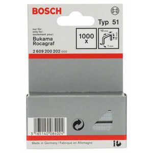 Bosch Accessories 2609200202 Nieten met plat draad Type 51 1000 stuk(s) Afm. (l x b) 10 mm x 10 mm