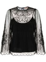 TWINSET blouse superposée à design colour block - Noir