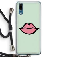 Kusje: Huawei P20 Transparant Hoesje met koord
