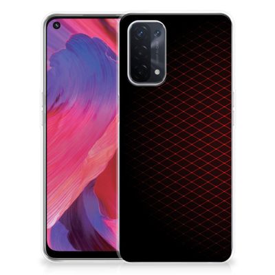 OPPO A74 5G | A54 5G TPU bumper Geruit Rood OPPO A74 5G | A54 5G TPU bumper Geruit Rood