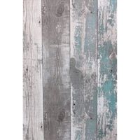 Noordwand Behang Topchic Wooden Planks donkergrijs en blauw