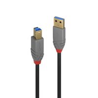 Lindy 36740 USB-kabel 0,5 m USB 3.2 Gen 1 (3.1 Gen 1) USB A USB B Zwart