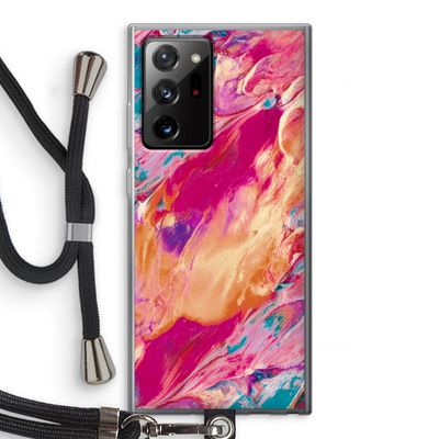 Pastel Echoes: Samsung Galaxy Note 20 Ultra / Note 20 Ultra 5G Transparant Hoesje met koord