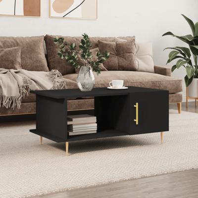 Salontafel 90x50x40 cm bewerkt hout zwart