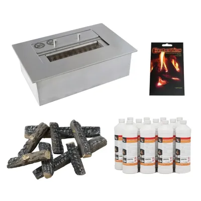 Doe-het-zelf bio-haardpakket | ScandiFlames | Inzet voor bestaande open haard | Hout