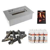 Doe-het-zelf bio-haardpakket | ScandiFlames | Inzet voor bestaande open haard | Hout