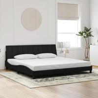 Bedframe zonder matras "Hanko" 200x200 cm fluweel zwart