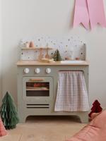 Houten keukentje met accessoires van FSC®-hout saliegroen