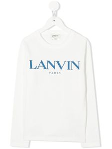 Lanvin Enfant t-shirt à logo imprimé - Blanc