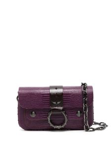 Zadig&Voltaire mini sac Kate Wallet à effet peau de lézard - Violet