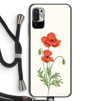 Red poppy: Xiaomi Redmi Note 10 5G Transparant Hoesje met koord Red poppy: Xiaomi Redmi Note 10 5G Transparant Hoesje met koord