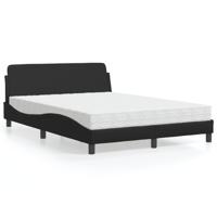 Bed met matras "Dover" kunstleer zwart 140x190 cm