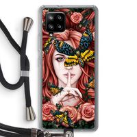 Lady Moth: Samsung Galaxy A42 5G Transparant Hoesje met koord