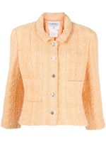 CHANEL Pre-Owned veste en tweed à boutons CC (1996) - Orange - thumbnail