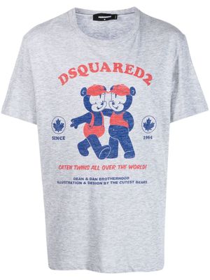 DSQUARED2 t-shirt à logo imprimé - Gris