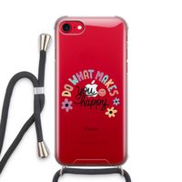 Happy days: iPhone SE 2020 Transparant Hoesje met koord