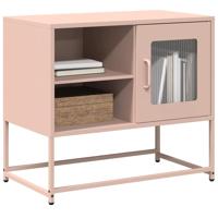 Tv-meubel 68x39x60,5 cm staal roze