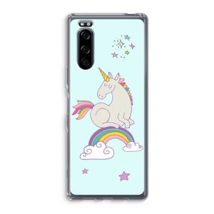 Regenboog eenhoorn: Sony Xperia 5 Transparant Hoesje
