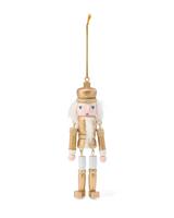 HEMA Kersthanger Notenkraker 3x14x4.5cm Hout Goud