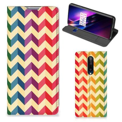 OnePlus 8 | Hoesje met Magneet | Zigzag Multi Color OnePlus 8 | Hoesje met Magneet | Zigzag Multi Color