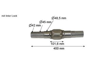 Flexibele slang, uitlaatsysteem LRT, Diameter (mm)48,5mm
