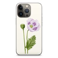 Purple poppy: iPhone 13 Pro Transparant Hoesje