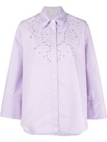 P.A.R.O.S.H. chemise à broderie anglaise - Violet - thumbnail