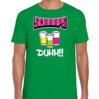 Apres ski t-shirt voor heren - schnaps - groen - apres ski/wintersport - skien