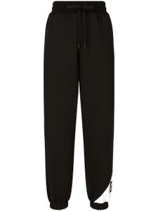 Dolce & Gabbana pantalon de jogging en coton à logo - Noir