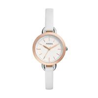 Fossil Classic Minute driewijzers wit lederen horloge 32 mm BQ3328