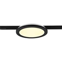 LED Railverlichting - Plafondlamp - Plafondverlichting - Trion Dual Camy - 2 Fase - 13W - Warm Wit 3000K - Dimbaar - Rond - Mat Zwart - Kunststof