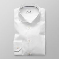 Eton Heren Overhemd Wit Signature Twill Contemporary Fit Extra Cutaway - thumbnail