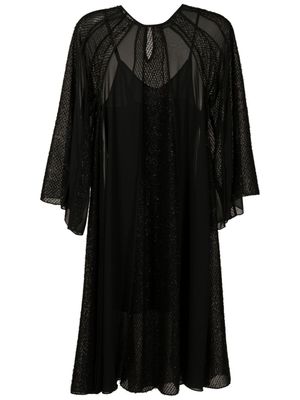 Olympiah robe à manches évasées - Noir