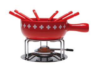 Kaasfondue set Swiss Cross 9 delig