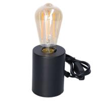 Tafellamp Zwart - plastic - IP20 schakelaar - 7.5 x 7.5 x 10 cm - inclusief LED Retro lamp