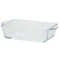 Rechthoekige glazen kleine ovenschaal - 500 ml - 16 x 11 x 4,5 cm - Ovenschotel schale - thumbnail