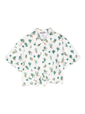 Moschino Kids chemise à imprimé cactus - Tons neutres