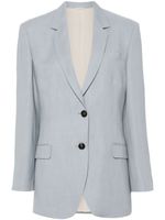 Brunello Cucinelli blazer à simple boutonnage - Bleu