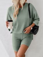 Crew Neck Casual Two-Piece Set