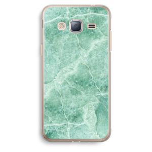 Groen marmer: Samsung Galaxy J3 (2016) Transparant Hoesje