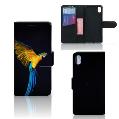 Xiaomi Redmi 7A | Telefoonhoesje | Met pasjeshouder | Papegaai