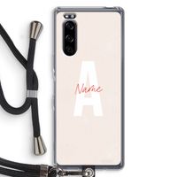 Strawberry Milkshake: Sony Xperia 5 Transparant Hoesje met koord