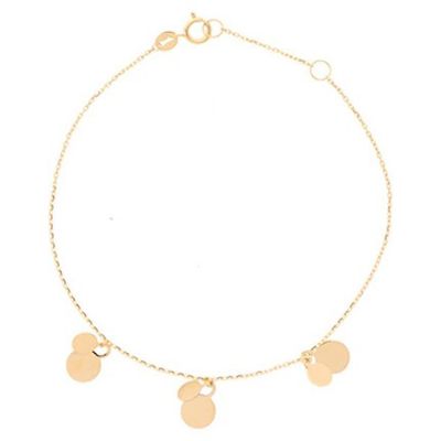 Glow 204.2126.19 Armband Discs geelgoud 19 cm