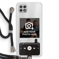 Music Player: Samsung Galaxy A22 4G Transparant Hoesje met koord