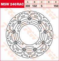 TRW Remschijf, remschijven voor de moto, MSW246RAC