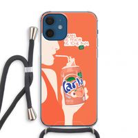 Peach please!: iPhone 12 mini Transparant Hoesje met koord