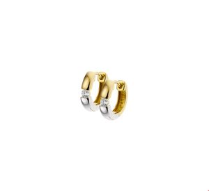 TFT Klapcreolen Diamant 0.14ct (2x0.07) H P1 Bicolor Goud Glanzend