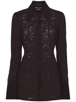 Proenza Schouler chemise à fleurs en dentelle - Noir