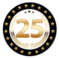 Bierviltjes 25 - 25x stuks - zwart/goud - luxe - verjaardag/jubilea - feestartikelen