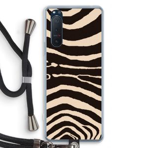 Arizona Zebra: Sony Xperia 5 II Transparant Hoesje met koord